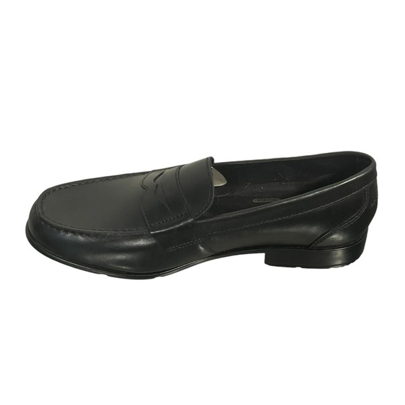 Men’s Rockport Walkability Trutech Black Faux Leather Penny Loafers Sz 9.5 Wide - Picture 5 of 10